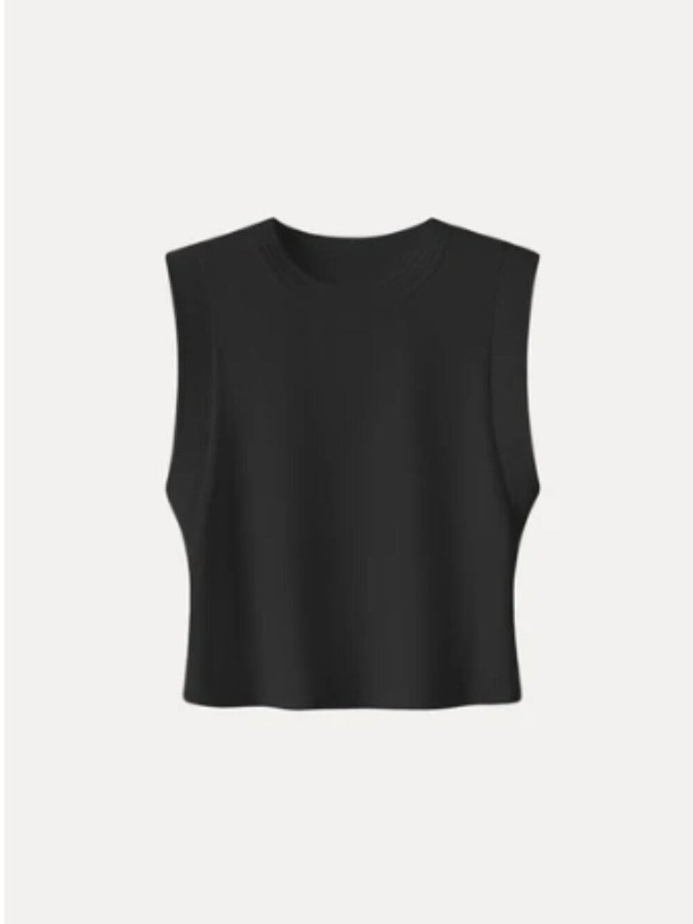 OGL Soft Cotton Lyocell Cropped Wide Shoulder Tank - Picture 1 of 1
